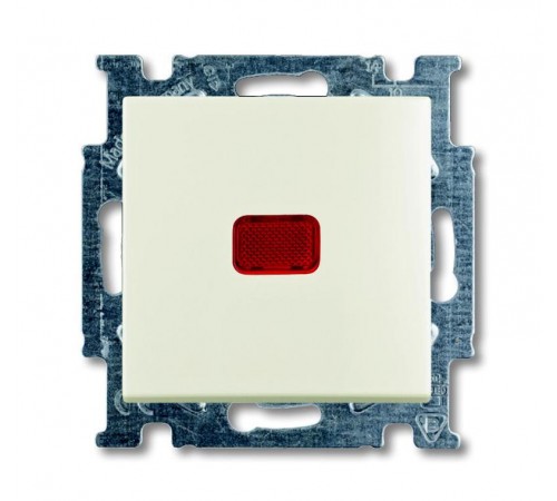 ABB Basic 55 Шале (белый) Переключатель 1-клавишный с подсветкой и N-клеммой  1012-0-2190   2CKA001012A2190  ABB