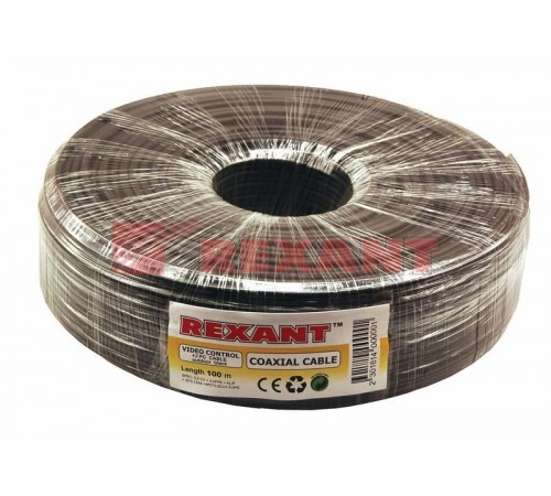 Кабель ККСВ-П+2х0,5 мм (бухта 100 м) черный  01-4002  REXANT