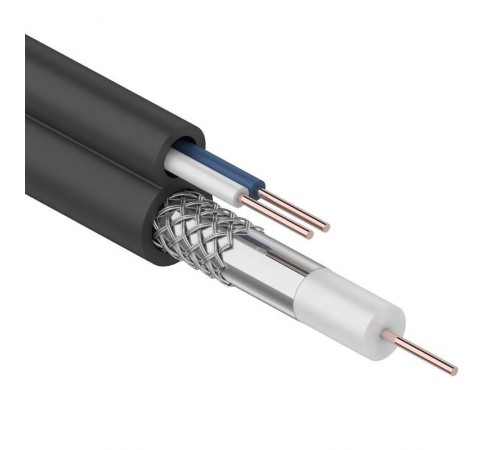 Кабель ККСВ-П +2х0,5мм, (бухта 305м), черный  01-4004  REXANT