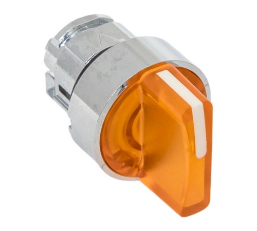 Исполнительный механизм переключателя ХB4 желтый на 3 положения возвратный без фиксации, с подсветкой с короткой ручкой EKF PROxima    XB4BD3L-Y   E