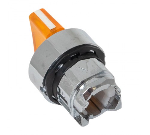 Исполнительный механизм переключателя ХB4 желтый на 3 положения возвратный без фиксации, с подсветкой с короткой ручкой EKF PROxima    XB4BD3L-Y   E