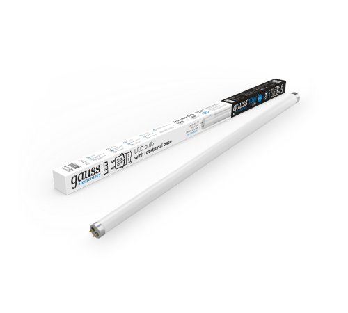 Лампа светодиодная Elementary T8 10W 800lm 6500K G13 600mm стекло поворотная LED 1/30  93030-R  Gauss