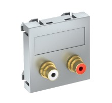 Мультимедийная рамка Audio-Cinch Modul45 (серебристый) (MTG-2R F AL1)  6105072  OBO Bettermann