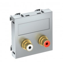 Мультимедийная рамка Audio-Cinch Modul45 (серебристый) (MTG-2R F AL1)  6105072  OBO Bettermann