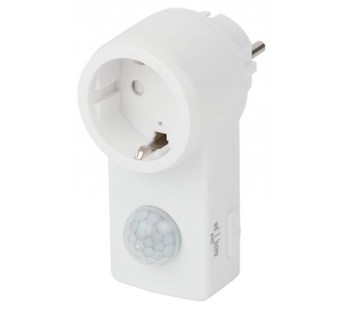 Датчик движения MD 022 розеточный ДДР-01 1200Вт, 10-420с, 2-9м, 3+лк, 120гр,  Б0043799  ЭРА