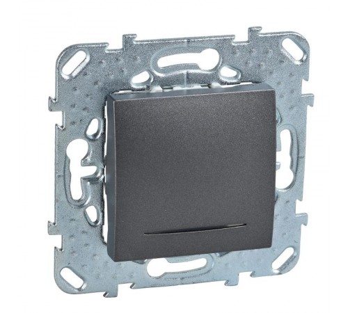 Unica TOP Графит Выключатель 1-клавишный (сх.1) с подсветкой  MGU5.201.12NZD  Schneider Electric