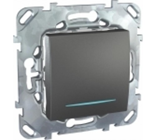 Unica TOP Графит Выключатель 1-клавишный (сх.1) с подсветкой  MGU5.201.12NZD  Schneider Electric