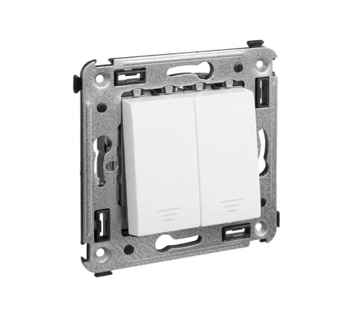 Кнопка двухклавишная в стену, "Avanti", "Белое облако"  4400154  DKC