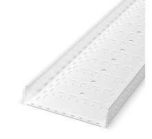 Лоток перфорированный Стандарт 500х100х3000 (1,0 мм) RAL 9003 (6 м/уп)  PR16.10335  Промрукав