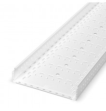 Лоток перфорированный Стандарт 500х100х3000 (1,0 мм) RAL 9003 (6 м/уп)  PR16.10335  Промрукав
