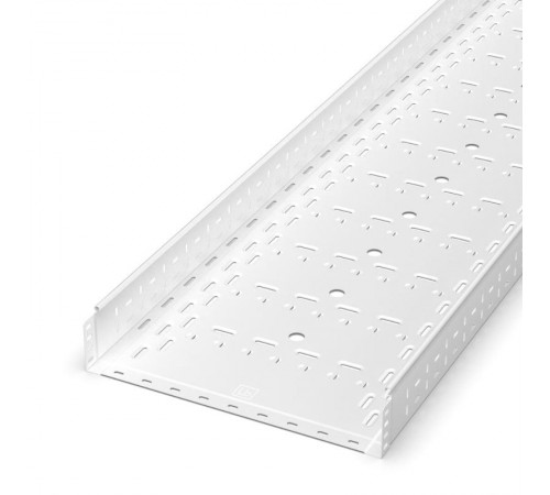 Лоток перфорированный Стандарт 500х100х3000 (1,0 мм) RAL 9003 (6 м/уп)  PR16.10335  Промрукав