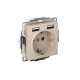 AtlasDesign Песочный Розетка 16А c 2 USB A+A, 5В/2,4А, 2х5В/1,2А, механизм  ATN001230  SE