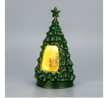 Светильник декоративный Новогодняя елка с подсветкой и конфетти, 19х17х33см, теплый белый, питание от USB  501-180  NEON-NIGHT