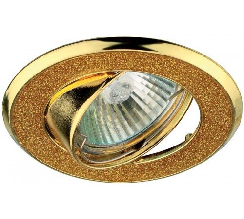 Светильник точечный встраиваемый под лампу DK18 50Вт MR16 золото/золот  C0043760  ЭРА