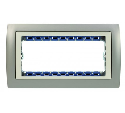 Simon 82 Рамка декоративная, (+суппорт), 8 узких (4 широких) модулей, S82C, шампань-шампань  82784-34  Simon