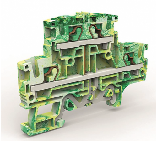 Двухуровневая клемма заземления на 4 кв.мм  ZEFDE400  DKC