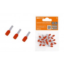 Наконечник-гильза Е1508 1,5мм2 с изолированным фланцем (20шт)  SQ0568-0040  TDM