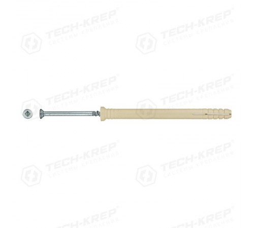 Дюбель-гвоздь 6K80 пот. манжета (нейлон) (200 шт) - ведро ( 1,396 кг)  102112  Tech-KREP