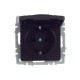 BRITE Розетка с заземлением со шторками с кр. 16А IP44 РСбш10-3-44-БрЧ черный  BR-R16-16-44-K02  IEK