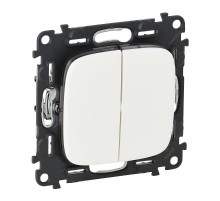 Valena ALLURE DIY Белый Переключатель 2-клавишный 10А 250В  752708  Legrand