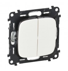 Valena ALLURE DIY Белый Выключатель 2-х клавишный 10А 250В  752705  Legrand