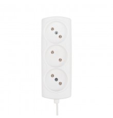Удлинитель STANDARD 3 гнезда, 1.5 м, 2х0.75 кв.мм, б/з, белый  11-7206  PROconnect