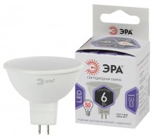 Лампа светодиодная LED MR16-6W-860-GU5.3 (диод, софит, 6Вт, холод, GU5.3) (10/100/4200)  Б0049069  ЭРА