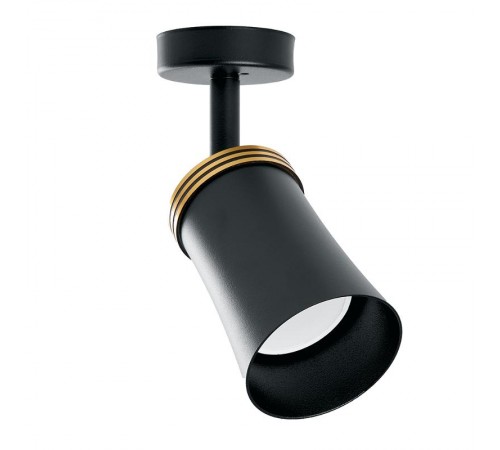 Светильник-спот настенно-потолочный под лампу GU10, черный ML221  41481  FERON