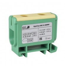 Клемма вводная силовая OptiClip КВС 6-50 желто-зеленая  351041  КЭАЗ