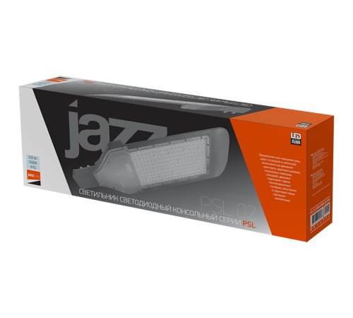 Светильник светодиодный консольный уличный ДКУ PSL 02 200w 5000K IP65 GR AC85-265V (3г.гар)  .5016286  Jazzway