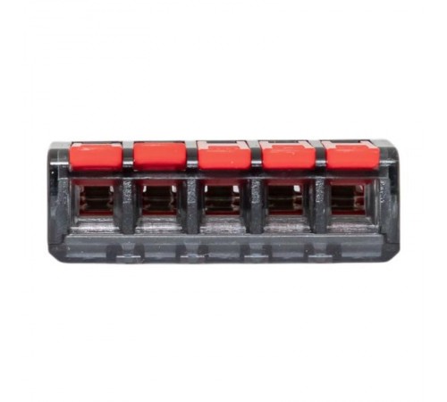 Строительно-монтажная клемма СМК 221-615 с рычагом 5 отверстий 0.5-4.0(6) мм2 EKF PROxima  plc-smk-221-615  EKF