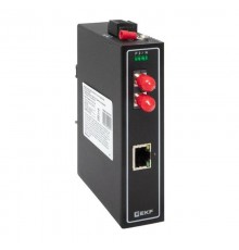 Медиаконвертер 10/100/1000Base-TX в 1000Base-X, разъем ST, двойное одномодовое оптоволокно, 1310нм TSX TSX-MC-1GX1GT-STEKF