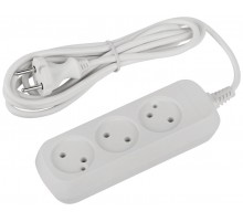 Удлинитель электрический ЭРА UDL-10-330 Greenline 3 розетки без заземления 3м ПВС 2x0.75мм2   Б0065072  ЭРА