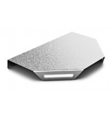 Крышка к угловому соединителю Т-образному к лотку 100, толщ. 1,0 мм, Сендзимир цинк, 022317  КУСТ-100-1,0-СЦ   Ostec