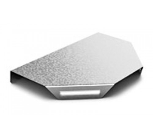 Крышка к угловому соединителю Т-образному к лотку 400, толщ. 1,0 мм, Сендзимир цинк, 022341  КУСТ-400-1,0-СЦ   Ostec