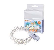 Гирлянда светодиодная "Роса50" 50LED, 5м, многоцвет., 2хCR2032 ,  SQ0361-0060  TDM ELECTRIC