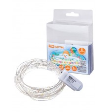 Гирлянда светодиодная "Роса50" 50LED, 5м, многоцвет., 2хCR2032 ,  SQ0361-0060  TDM ELECTRIC