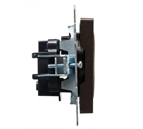 BRITE Розетка без заземления со шторками 10А РСш10-2-БрТБ темная бронза  BR-R13-10-K45  IEK