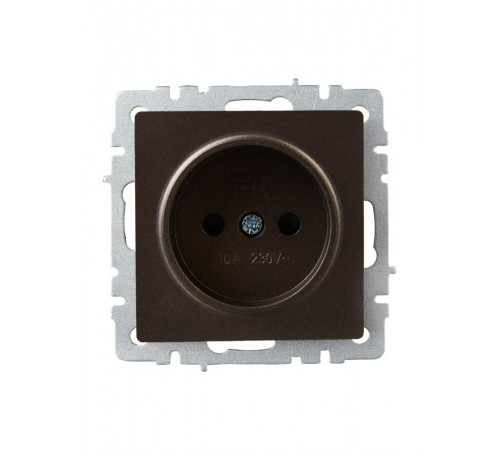 BRITE Розетка без заземления со шторками 10А РСш10-2-БрТБ темная бронза  BR-R13-10-K45  IEK