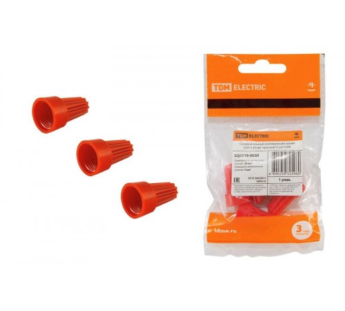 Соединительный изолирующий зажим СИЗ-5 20 мм2 красный (5 шт)  SQ0519-0030  TDM