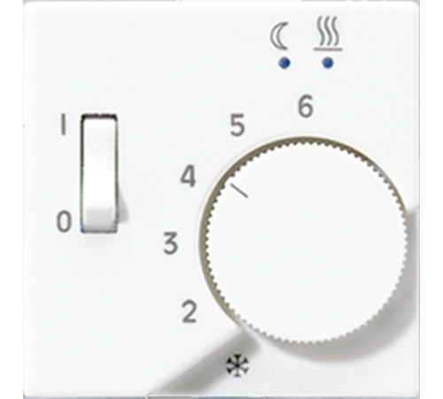 Накладка на термостат теплого пола FTR231U; термопласт; белый; A500  AFTR231PLWW  Jung