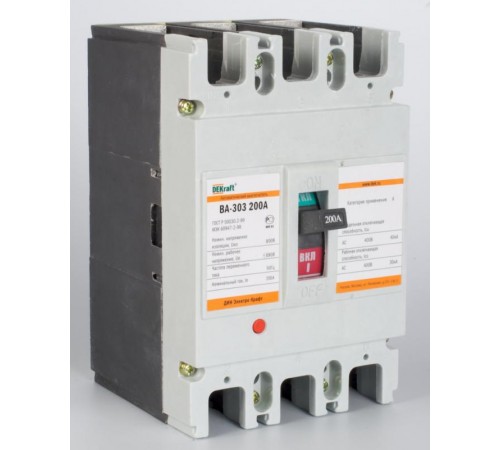 Силовой авт. выкл. 3P 200А ВА-303 40кА   21011DEK  DEKraft