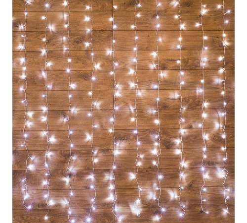 Гирлянда "Светодиодный Дождь"  2,5x2м, свечение с динамикой, прозрачный провод, 230 В, диоды БЕЛЫЕ  235-055  NEON-NIGHT