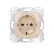 DEA Розетка 1-ая с/з з/ш с/у 16А мех. Беж  KR-78-0242  Kranz