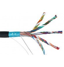 Кабель связи витая пара F/UTP, кат.5E 100х2х24AWG solid, LDPE, 305м, черный  LC3-C5E100-339  ITK