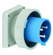 Вилка встраиваемая 32А 3р(2р+PЕ,) 230В 6h IP67 фланец 85х85 I 28105-Bals I Bals