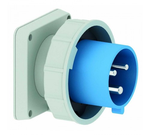 Вилка встраиваемая 32А 3р(2р+PЕ,) 230В 6h IP67 фланец 85х85 I 28105-Bals I Bals