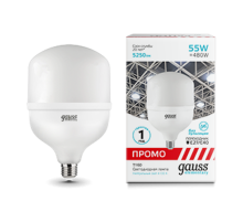 Лампа светодиодная промышленная Elementary T160 55W 5250lm 4000K E40 Promo LED 1/12  60426  Gauss