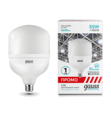 Лампа светодиодная промышленная Elementary T160 55W 5250lm 4000K E40 Promo LED 1/12  60426  Gauss
