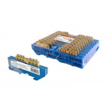 Шина "N" нулевая с изолятором на DIN-рейку 6x9мм стойка бол. 6 групп инд. стикер  SQ0801-0126  TDM